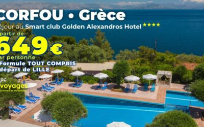 [NOUVELLE OFFRE] CORFOU: Séjour au Smart club Golden Alexandros Hotel 4*