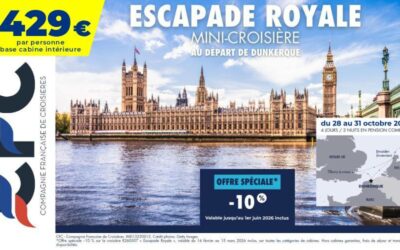 [COMPLET!!!] OFFRE SPÉCIALE CFC ! Mini-croisière Dunkerque-Londres-Asmterdam du 28 au 31/10/2026