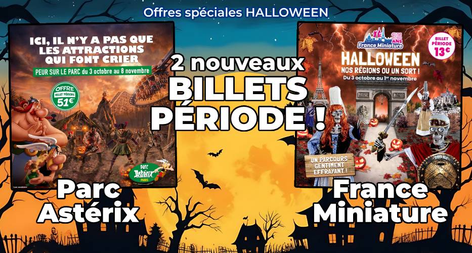 billets période halloween astérix france miniature 2026