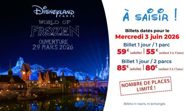 [EXCLU] Les billets datés DISNEYLAND PARIS à tarif cadeau pour le 03/06/2026 !