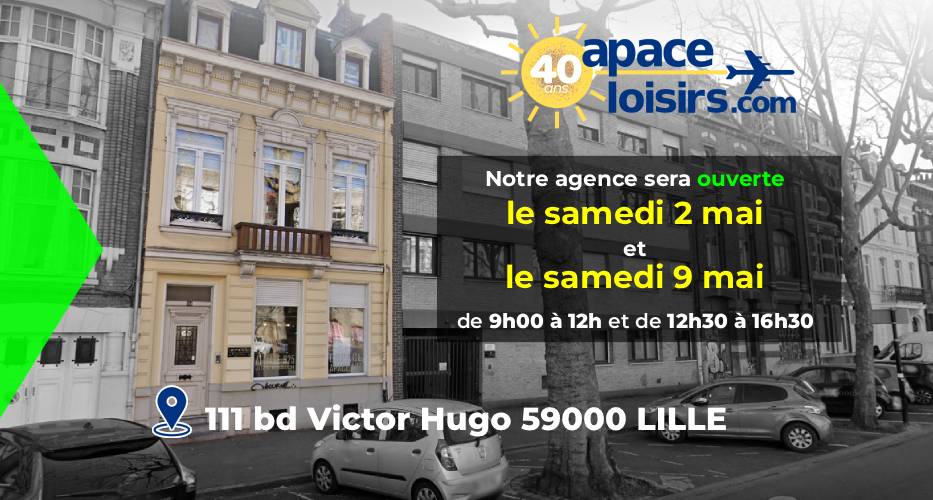 horaires agence apace loisirs 2 et 9 mai