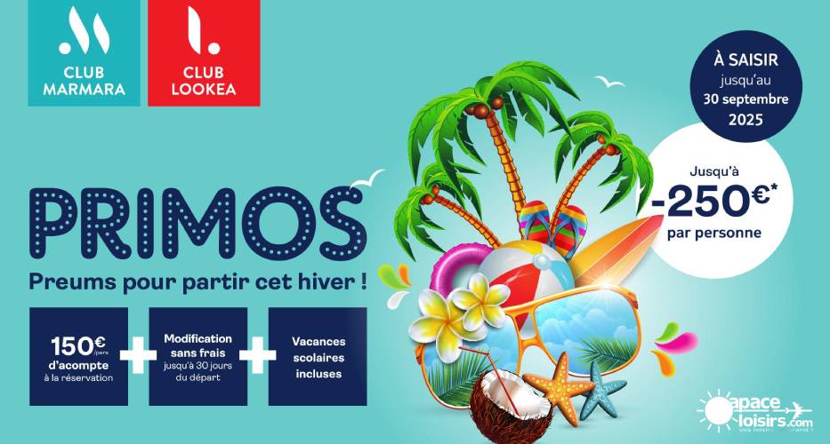 primos club marmara club lookea, bénéficiez en plus de la remise APACE Loisirs