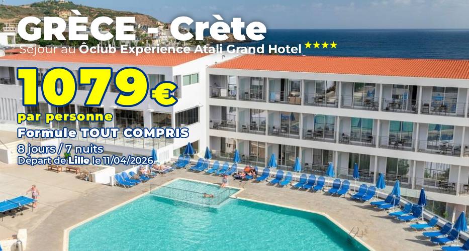 Sejour Gèce Crète O Voyages Atali Grand Hotel apace loisirs