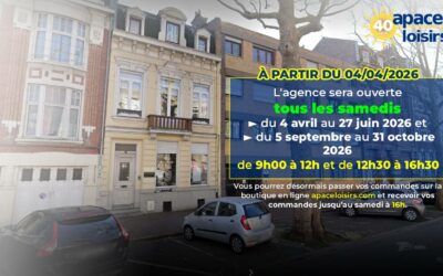 Bonne nouvelle : votre agence APACE Loisirs vous accueille désormais le samedi !