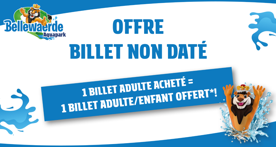 Opération billet gratuit bellewaerde aquapark avec apace loisirs