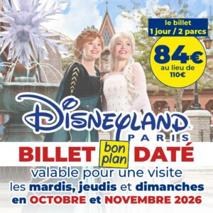 billet bon plan daté disney halloween 2026 octobre novembre 84€