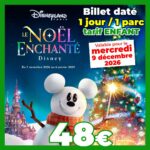 billet daté DISNEY enfant 1 jour 1 parc 09122026