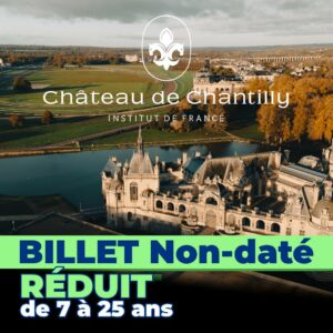 billet domaine chateau chantilly reduit 7 25 ans apace loisirs