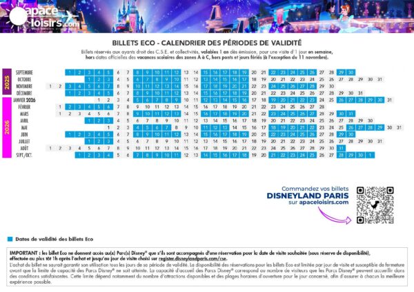 Parc DISNEYLAND PARIS adulte ou enfant - Billet Eco 1 jour 1 Parc - E-billet - visite jusqu'au 17/09/2026 – Image 2