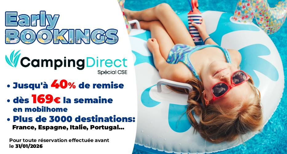 Direction 2026 avec les early bookings CAMPING DIRECT !