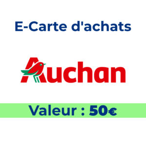 AUCHAN - E-Carte : 48€ pour une valeur de 50€