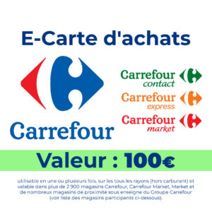 CARREFOUR - E-Carte : 97,00€ pour une valeur de 100€