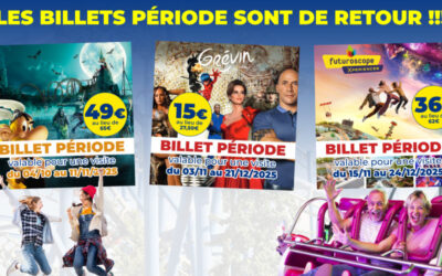 Parc Astérix, Futuroscope, Musée Grévin : choisissez vos billets période !