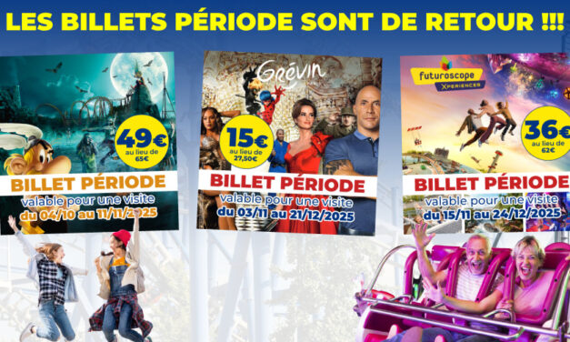 Parc Astérix, Futuroscope, Musée Grévin : choisissez vos billets période !