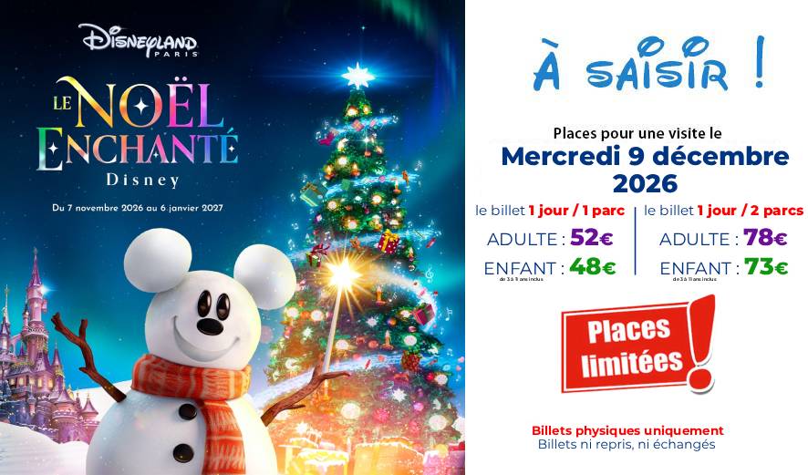 feat disneyland paris tarif exclusif pour le 9 décembre