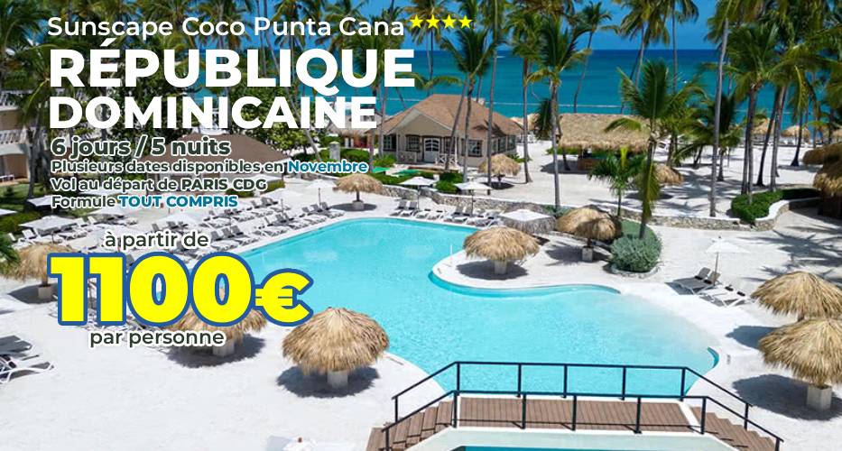 séjour république dominicaine Sunscape Coco Punta Cana apace loisirs