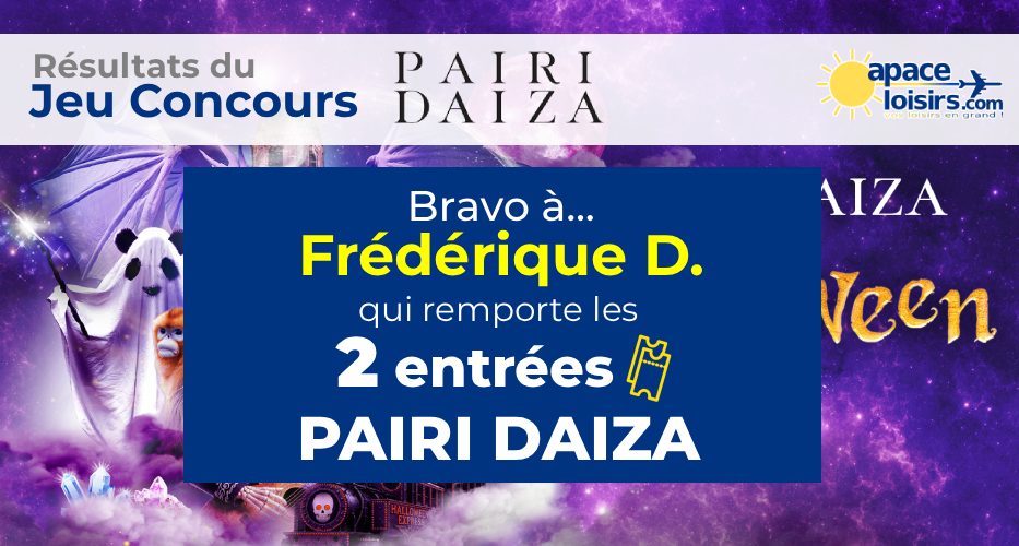 gagnant concours pairi daiza apace loisirs