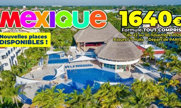 LE MEXIQUE – séjour au VIVA WYNDHAM MAYA du 22 au 29/11/2025