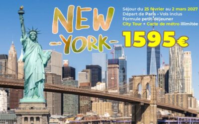 ÉTATS-UNIS – Séjour à NEW-YORK du 25/02 au 02/03/2027