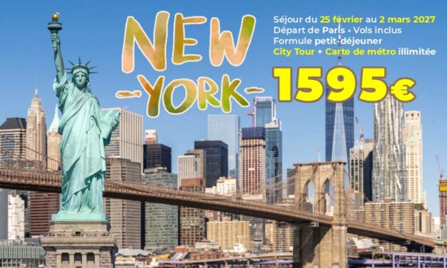 ÉTATS-UNIS – Séjour à NEW-YORK du 25/02 au 02/03/2027