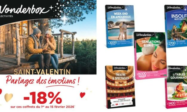Des nouvelles offres WONDERBOX pour la Saint-Valentin !